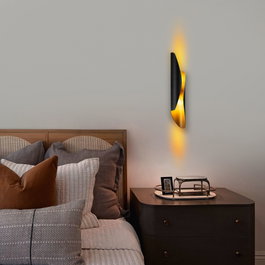 Opviq Flare - 15356 Lámpara de Pared de Metal Negra